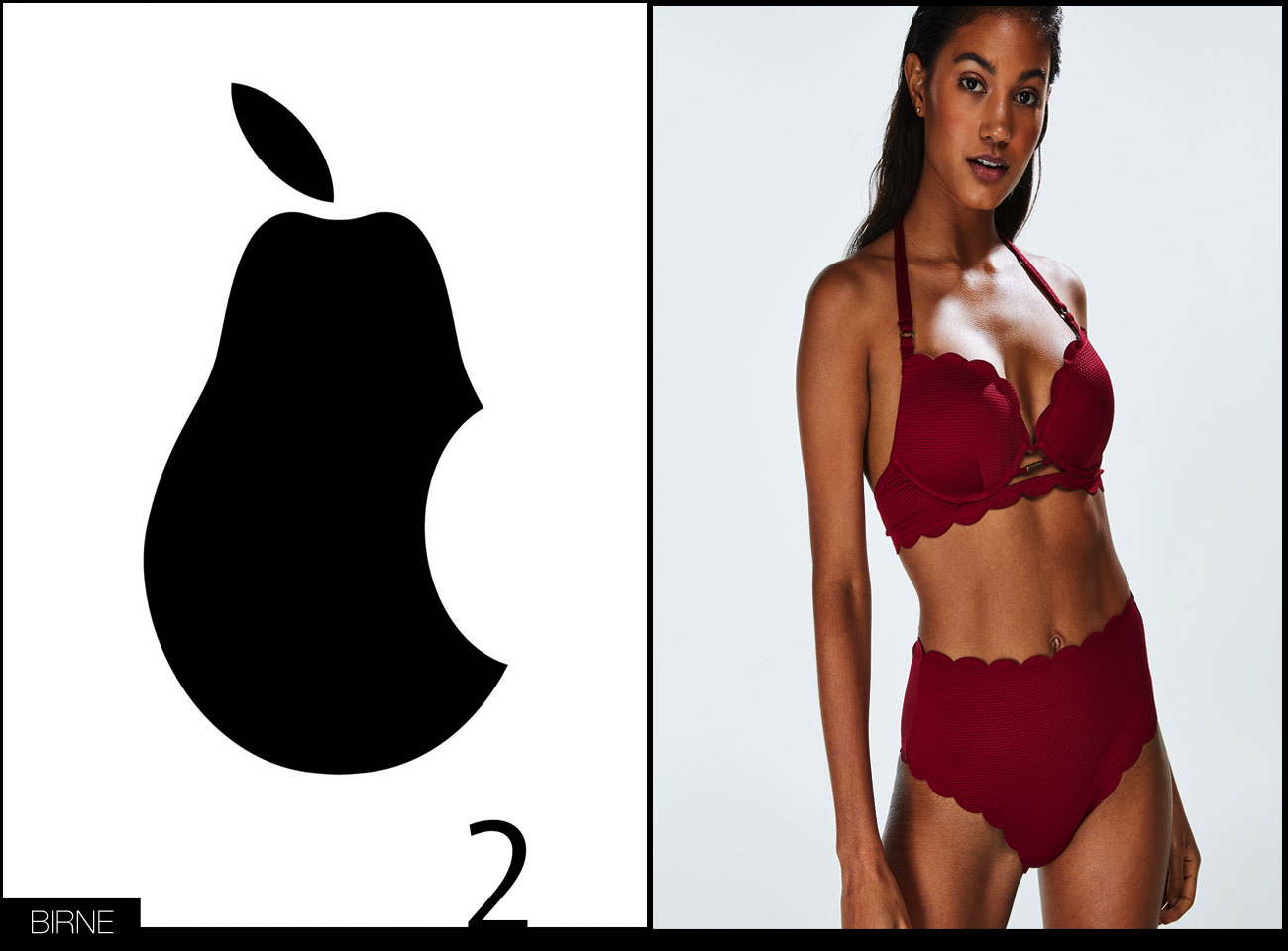 Bikini Bademode für Apfel Figur